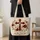 Burgundy Cross and Ivory Florals for Worship, Travel and Everyday Faithful Style Quilted Tote Bag - 4