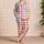 Colorful Pastel Gingham Checks for Cheerful Summer Lounging and Weekend Relaxation Satin Pajamas Set - 4