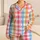 Colorful Pastel Gingham Checks for Cheerful Summer Lounging and Weekend Relaxation Satin Pajamas Set - 1