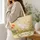 White Goose in a Wildflower Meadow for Cottagecore Garden Lovers and Nature Gifts Quilted Tote Bag - 3