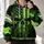 Neon Green Flag Skull for Rugged Outdoor Patriot Style and Bold Casual Weekend Wear All-over Print Hoodie (Lightweight) - 2