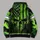 Neon Green Flag Skull for Rugged Outdoor Patriot Style and Bold Casual Weekend Wear All-over Print Hoodie (Lightweight) - 5