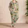 Tropical Pineapple Hibiscus and Coconut Motifs for Relaxed Summer Getaways Satin Pajamas Set - 4