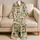 Tropical Pineapple Hibiscus and Coconut Motifs for Relaxed Summer Getaways Satin Pajamas Set - 5
