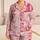 Pink Cowboy Boots with Bows for Cozy Western-Inspired Evenings and Relaxed Lounging Satin Pajamas Set - 1