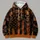 Orange-Brown Skull and Star Stripes for Rugged Commutes and Outdoor Weekend Wear All-over Print Hoodie (Lightweight) - 4