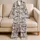 Skull Butterfly and Blush Blossom Motifs for Gothic Cottagecore Evenings at Home Satin Pajamas Set - 5