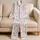 Pink Flamingos with Happy-Day Doodles for Cheerful Summer Lounging and Gifting Satin Pajamas Set - 5