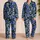 Teal Sugar Skulls and Wildflowers for Spooky Season Lounging and Cozy Nights for Her Satin Pajamas Set - 2
