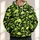 Neon Green Skull Motif for Bold Streetwear Looks and Alternative Casual Style All-over Print Hoodie (Lightweight) - 1