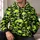 Neon Green Skull Motif for Bold Streetwear Looks and Alternative Casual Style All-over Print Hoodie (Lightweight) - 6