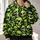 Neon Green Skull Motif for Bold Streetwear Looks and Alternative Casual Style All-over Print Hoodie (Lightweight) - 2