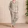 Blush Rabbit and Wildflower Garden for Cozy Springtime Lounging and Relaxed Evenings Satin Pajamas Set - 4