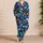 Colorful Dinosaur Night Sky Motifs for Cozy Summer Evenings and Travel Satin Pajamas Set - 4