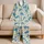 Blue Sea Turtle Coastal Motifs for Relaxed Summer Getaways and Ocean Lovers Satin Pajamas Set - 5
