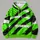 Neon Green Star Field and Distressed Stripes for Bold Outdoor Workwear Everyday Style All-over Print Hoodie (Lightweight) - 4