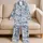 Blue Toile Garden Scenes for Quiet French-Inspired Evenings and Relaxed At-Home Living Satin Pajamas Set - 5
