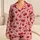 Pink Cherry Motifs for Sweet Spring Summer Lounging and Cozy Home Days Satin Pajamas Set - 1