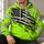 Neon Green Torn American Flag Workwear for Outdoor Jobs and Weekend Adventures All-over Print Hoodie (Lightweight) - 6