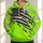 Neon Green Torn American Flag Workwear for Outdoor Jobs and Weekend Adventures All-over Print Hoodie (Lightweight) - 1