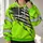 Neon Green Torn American Flag Workwear for Outdoor Jobs and Weekend Adventures All-over Print Hoodie (Lightweight) - 2
