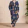 Gingerbread Men and Candy Canes for Cozy Christmas Holiday Mornings Satin Pajamas Set - 4