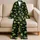 Lime Green Alien UFO Night Sky for Cozy Movie Nights and Playful Lounging Satin Pajamas Set - 5