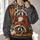 Three Cozy Raccoons and Autumn Pumpkins for Halloween and Thanksgiving Gatherings All-over Print Hoodie (Lightweight) - 2