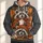 Three Cozy Raccoons and Autumn Pumpkins for Halloween and Thanksgiving Gatherings All-over Print Hoodie (Lightweight) - 1