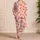 Orange Crayfish and Blush Stripes for Coastal Lounging and Relaxed Home Evenings Satin Pajamas Set - 4