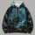 Pirate Shipwreck in Hidden Sea Cave for Dark Adventure Outings and Coastal Explorers All-over Print Hoodie (Lightweight) - 4