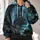 Pirate Shipwreck in Hidden Sea Cave for Dark Adventure Outings and Coastal Explorers All-over Print Hoodie (Lightweight) - 2