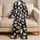 Black, Gray & White Kitten Faces for Cozy Cat-Lover Nights and Sweet Gift Giving Satin Pajamas Set - 5