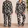 Black, Gray & White Kitten Faces for Cozy Cat-Lover Nights and Sweet Gift Giving Satin Pajamas Set - 2