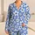 Blue And Ivory Daisies For Cheerful Relaxed Evenings And Cozy Home Comfort Satin Pajamas Set - 1