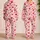 Red and Pink Heart Motifs for Cozy Valentine's Morning Lounging and Sweet Gifts for Her Satin Pajamas Set - 2