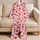 Red and Pink Heart Motifs for Cozy Valentine's Morning Lounging and Sweet Gifts for Her Satin Pajamas Set - 5