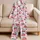 Cherry And Pink Bow Motifs For Cozy Evenings And Relaxed Weekend Lounging Satin Pajamas Set - 5