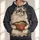Crowned Cat With Orange Bowl For Whimsical Fantasy Fans And Cozy Everyday Wear All-over Print Hoodie (Lightweight) - 1