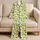 Golden Lemon Grove Motif for Sunny Summer Lounging and Relaxed Weekend Mornings Satin Pajamas Set - 5
