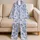 Navy Seashells and Starfish for Relaxed Coastal Getaways and Easy Summer Lounging Satin Pajamas Set - 5