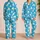 Ice Blue Polar Bear Motifs for Cozy Arctic Summer Lounging and Relaxed Evenings at Home Satin Pajamas Set - 2