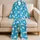 Ice Blue Polar Bear Motifs for Cozy Arctic Summer Lounging and Relaxed Evenings at Home Satin Pajamas Set - 5