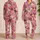 Pink Kawaii Donut Treats for Cozy Sweet-Tooth Lounging and Cheerful Dessert Lovers Satin Pajamas Set - 2
