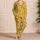 Turmeric Gold Daisies and Wildflowers for Sunny Summer Mornings and Cozy Evenings Satin Pajamas Set - 4
