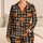 Pumpkin and Witch Hat Checks for Cozy Halloween Nights and Autumn Lounging Satin Pajamas Set - 1