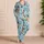 Playful Monkey Travel Icons for Cozy Getaways and Whimsical Vacation Adventures Satin Pajamas Set - 4