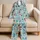 Playful Monkey Travel Icons for Cozy Getaways and Whimsical Vacation Adventures Satin Pajamas Set - 5