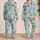 Playful Monkey Travel Icons for Cozy Getaways and Whimsical Vacation Adventures Satin Pajamas Set - 2