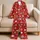 Gingerbread Friends and Christmas Gnomes for Cozy Holiday Cheer Satin Pajamas Set - 5